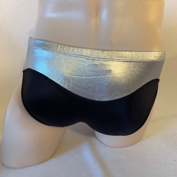Proto's Metallic Swim Briefs 30-34 Nylon / spandex Drawstring free comfort - Picture 3 of 3